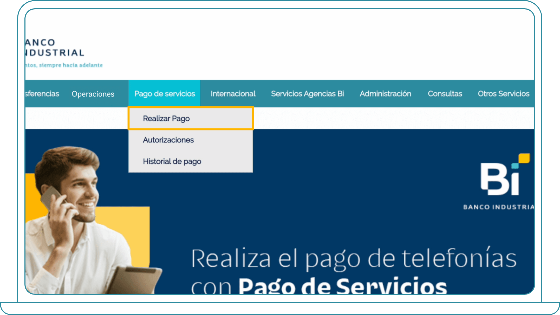 Pago de Servicios IGSS Bi Banking - Paso 1