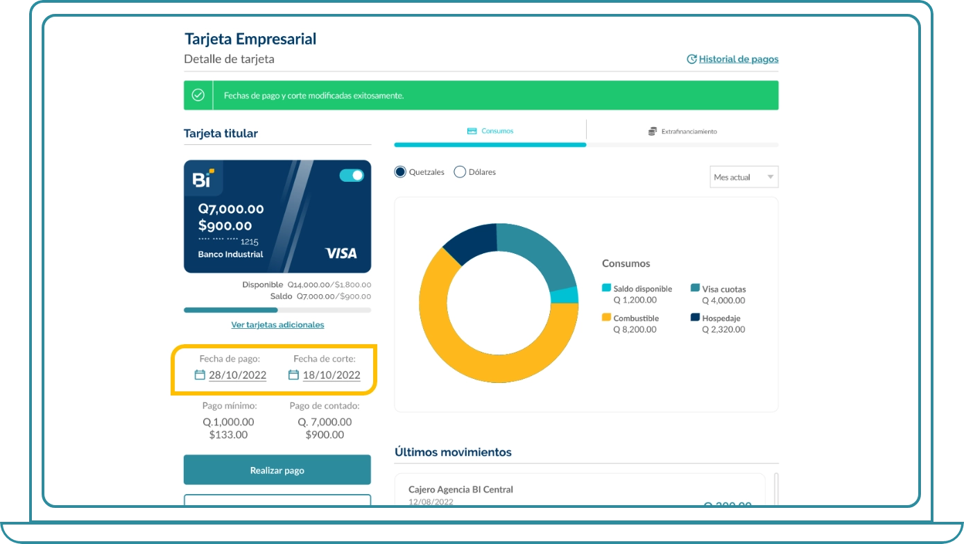 9 Consulta de Tarjeta Empresarial