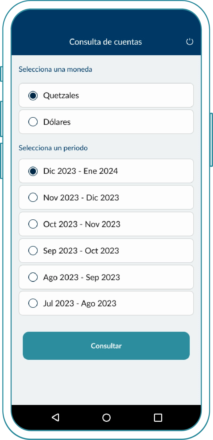 Consulta de saldos e historial en tarjeta de crédito - Paso 4