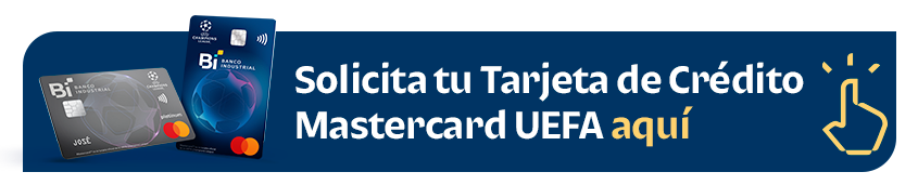 Sacale el mayor provecho a tu Tarjeta de Credito Bi Mastercard UEFA Champions League