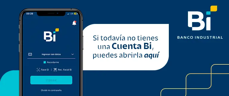 Si no tienes una Cuenta Bi puedes abrirla en Bi en Línea