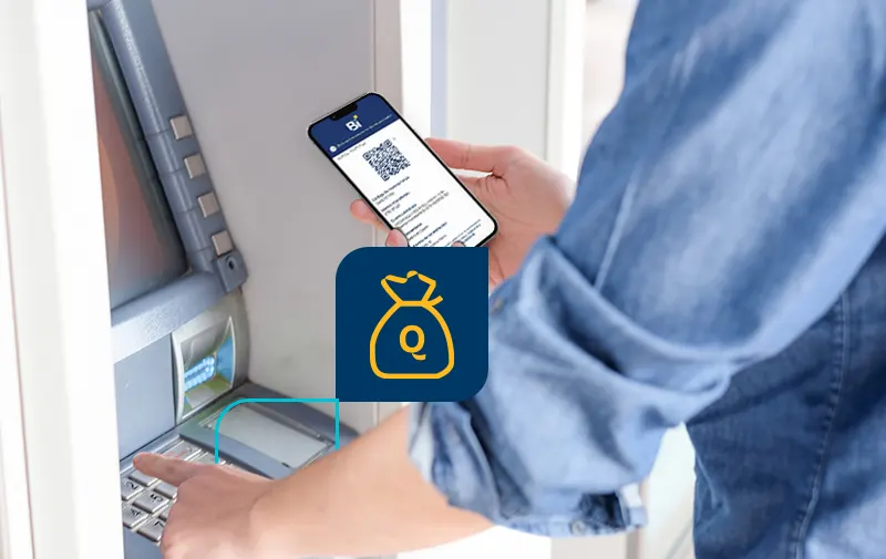 Retiro de efectivo en el Cajero Bi con código QR