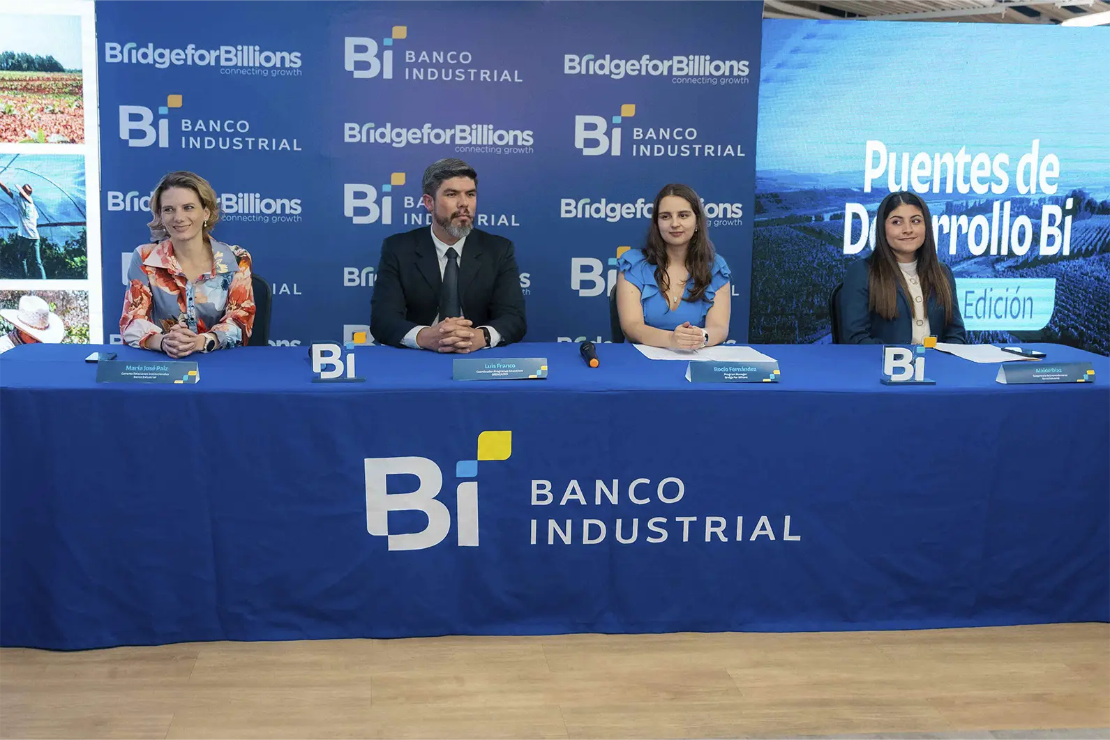 Banco industrial y Bridge for Billions presentan a los ganadores de la segunda edición del programa Puentes de Desarrollo Bi