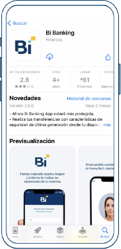 Paso 1 - Token Bi Banking